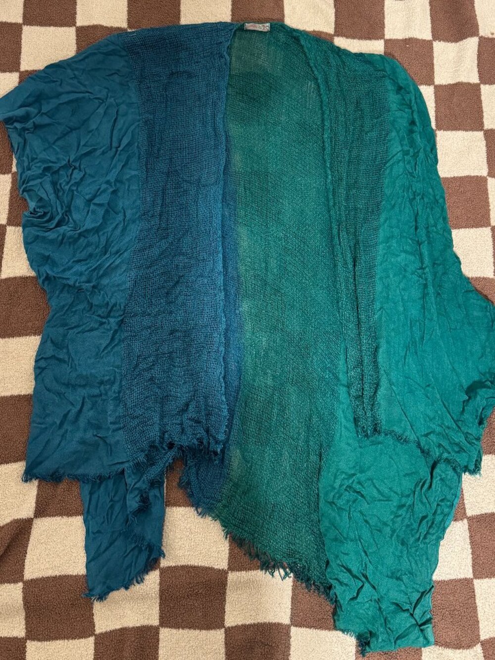 Free People Color Blocked Kimono